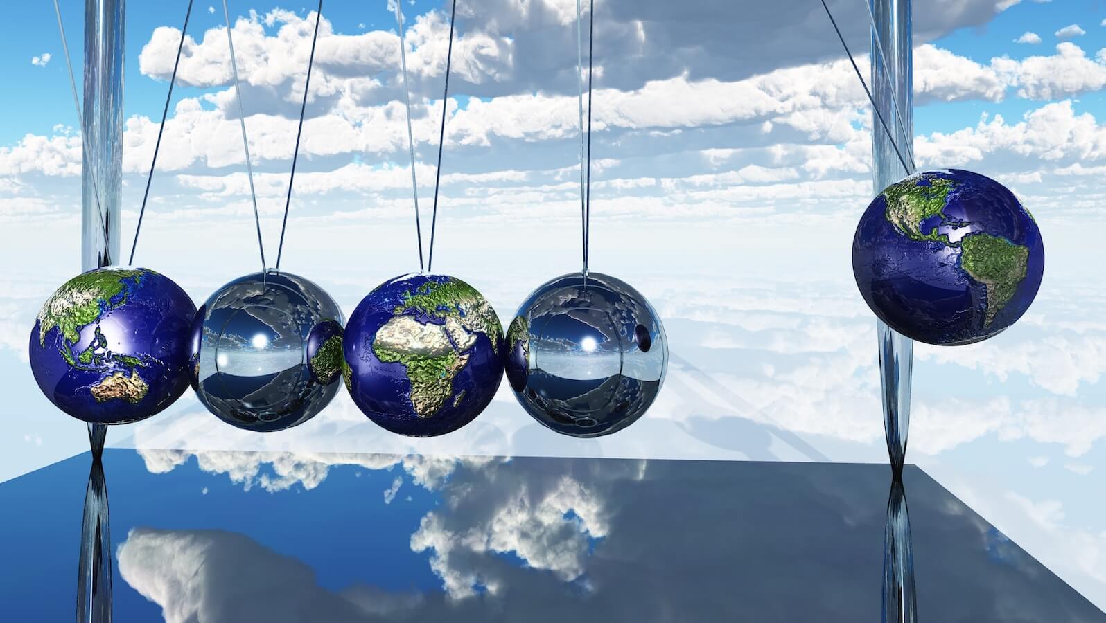 Newtons cradle earth for US markets losing edge to global equities