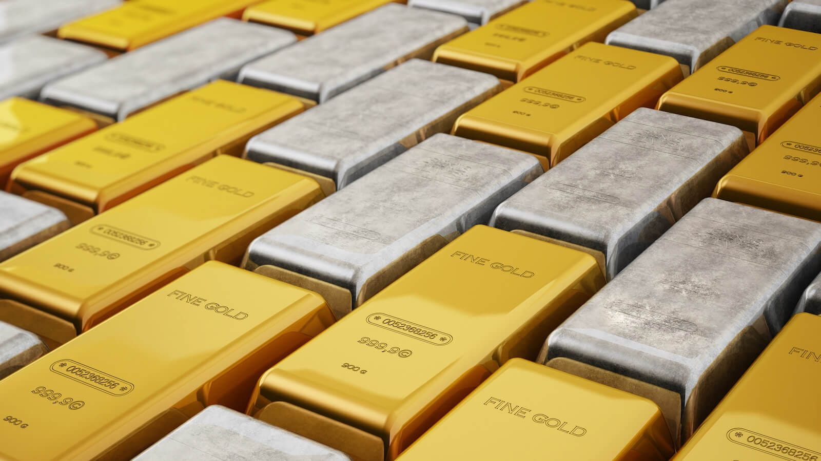 Gold and silver bars